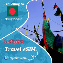 Load image into Gallery viewer, Bangladesh eSIM Travel Data Roaming eSIM Connectivity 4G