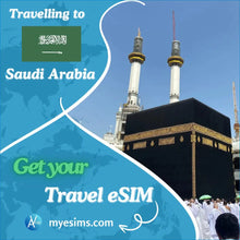 Load image into Gallery viewer, Saudi Arabia eSIM Travel Data Roaming eSIM Internet Connectivity 5G
